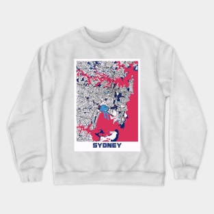 Sydney - Australia MilkTea City Map Crewneck Sweatshirt